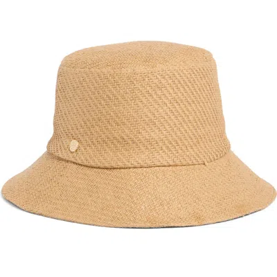 Vince Camuto Straw Bucket Hat In Tan