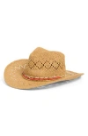 Vince Camuto Straw Cowboy Hat In Tan