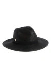 Vince Camuto Straw Panama Hat In Black