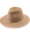 VINCE CAMUTO STRAW PANAMA HAT WITH ICON DETAIL