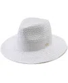 VINCE CAMUTO STRAW PANAMA HAT WITH ICON DETAIL