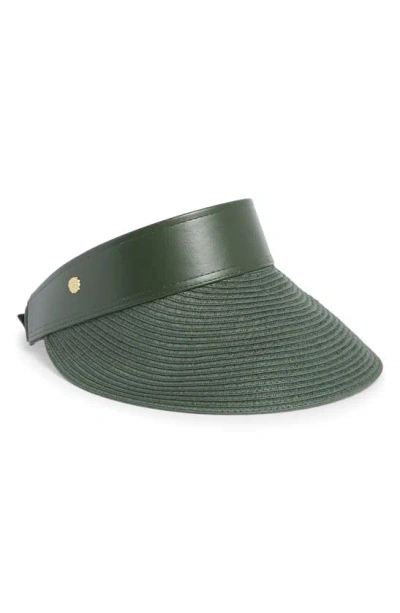 Vince Camuto Straw Visor In Green