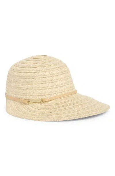 Vince Camuto Straw Visor Hat In Gold
