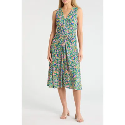 Vince Camuto Stretch Knit Midi Dress In Blue