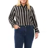 Vince Camuto Stripe Charmeuse Button-up Shirt