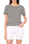 Vince Camuto Stripe Knit T-shirt In New Ivory