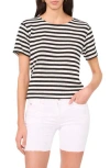 Vince Camuto Stripe Knit T-shirt In White