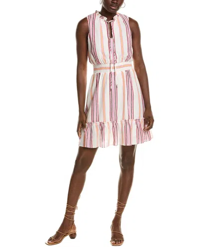 Vince Camuto Stripe Linen-blend Mini Dress In Multi