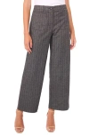 Vince Camuto Stripe Patch Pocket Crop Wide Leg Pants In Gray