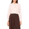 Vince Camuto Stripe Ruffle Button-up Shirt