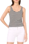 Vince Camuto Stripe Sweater Tank In New Ivory