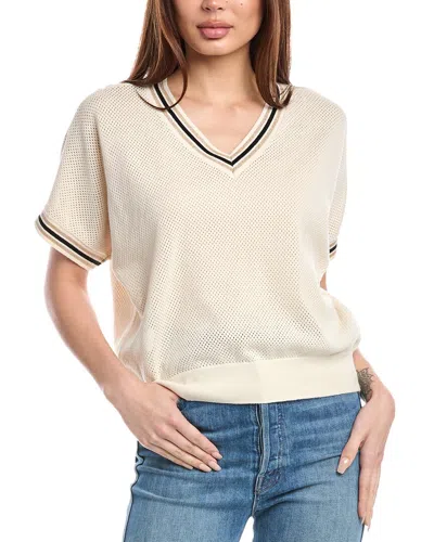 Vince Camuto Stripe Sweater In White