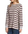 Vince Camuto Cozy Stripe Pullover In Port