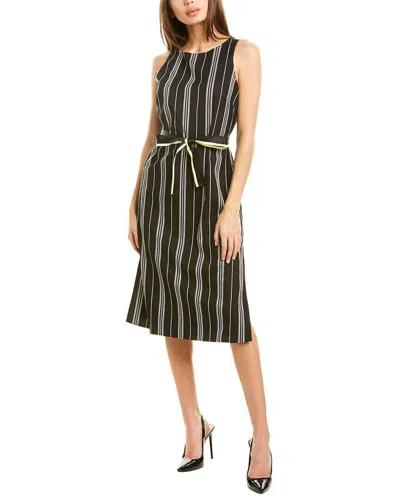 Vince Camuto Striped Side Slits Midi Dress In Multicolor
