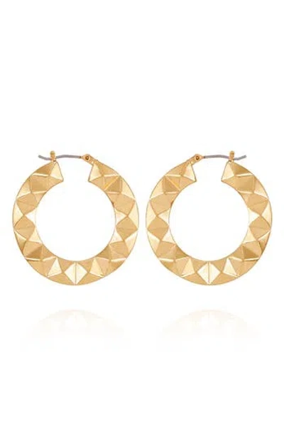 Vince Camuto Studded Hoop Earrings In Gold