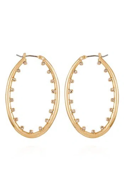Vince Camuto Studded Hoop Earrings In Gold