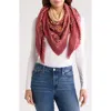 Vince Camuto Supersoft Medallion Square Scarf In Burgundy