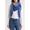 Vince Camuto Supersoft Medallion Square Scarf In Navy