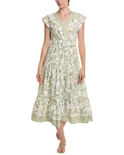 Vince Camuto Surplice Dolman Sleeve Midi Dress In Green
