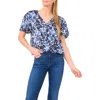 Vince Camuto Surplice Neck Blouse In Blue
