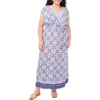 Vince Camuto Surplice Neck Tie Belt Midi Dress In Navy Dream