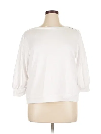 Pre-owned Vince Camuto Sweatshirt In White