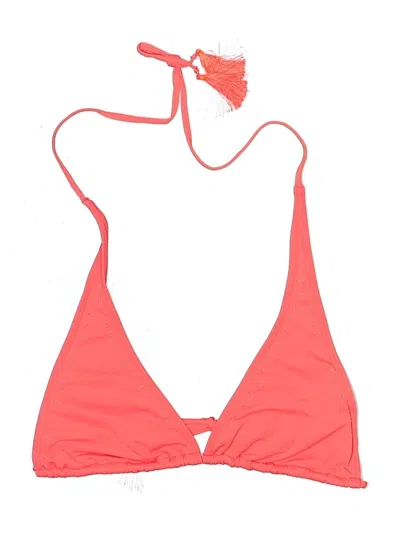 Pre-owned Vince Camuto Swimsuit Top Orange Solid Pattern Swimwear