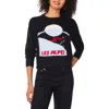 Vince Camuto Swiss Alps Graphic Crewneck Sweater In Black