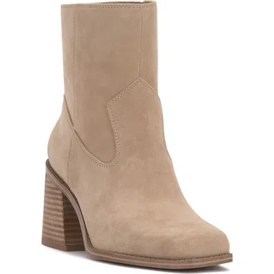 Vince Camuto Sybren Block Heel Bootie In Brown