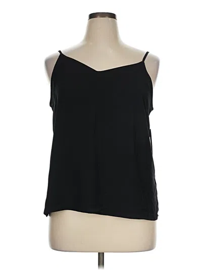 Vince Camuto Tank Top Black Cold Shoulder Neckline Tops