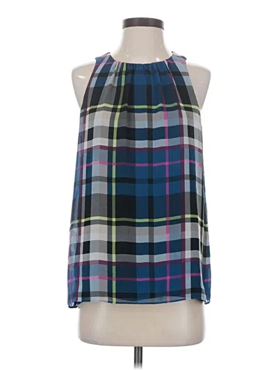 Pre-owned Vince Camuto Tank Top Blue Halter Neckline Tops
