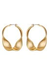 Vince Camuto Tapered Twist Hoop Earrings In Gold