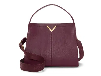Vince Camuto Tasha Leather Shoulder Bag In Burgundy