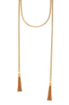 Vince Camuto Tassel Chain Necklace In Gold Tone