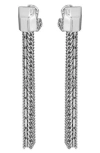 Vince Camuto Tassel Clip-on Linear Drop Earrings In Silver