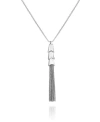 Vince Camuto Silvertone Tassel Pendant Necklace In Silver