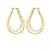 Vince Camuto Teardrop Hoop Earrings With Stone Accents In Gold
