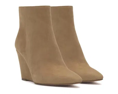 Vince Camuto Teeray Boots Womens Brown Leather Wedge Heel Bootie Jobb1007