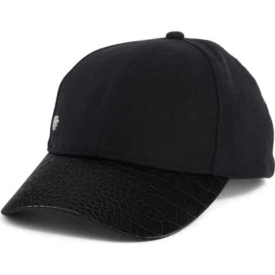 Vince Camuto Textured Baseball Cap In Black