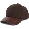 Vince Camuto Textured Baseball Cap In Brown