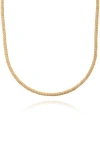 Vince Camuto Textured Curb Chain Necklace In Gold Tone