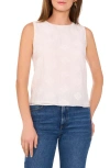 Vince Camuto Textured Gauze Sleeveless Top In Pink