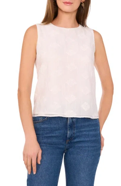 Vince Camuto Textured Gauze Sleeveless Top In Pink