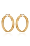 Vince Camuto Textured Hoop Earrings In Goldtone2