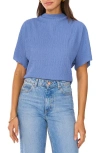 Vince Camuto Textured Mock Neck Top In Serene Sky