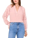Vince Camuto Raglan Sleeve V-neck Top In Heavenly Pink