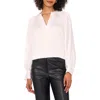 Vince Camuto Textured Satin Top In White