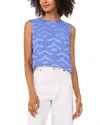 Vince Camuto Textured Sleeveless Top In Serene Sky
