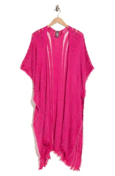 Vince Camuto Textured Slub Duster In Pink