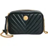 Vince Camuto Theon Leather Camera Crossbody Bag In Black